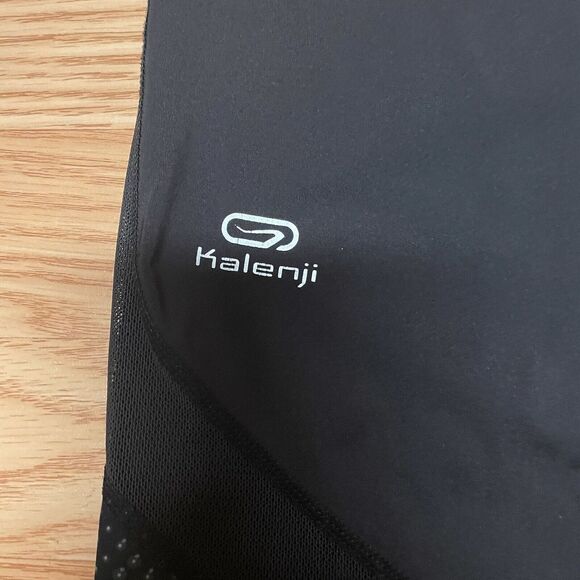 Woman's Decathlon Kalenji Leggings Capri Black Large Drawstring and Pocket - Picture 3 of 12